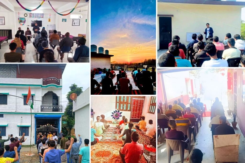 Fitness activity and mentoring sessions at Nasha Mukti Kendra in Chandigarh.